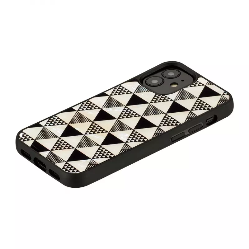 Capa de proteção iKins para Apple iPhone 12 mini, estrutura piramidal, preto