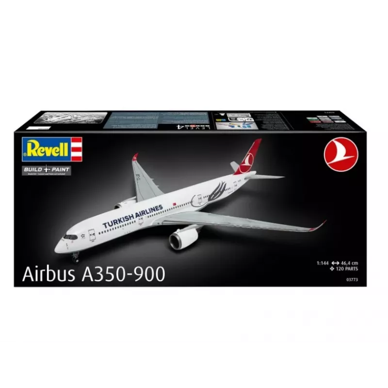 Avião de modelo em plástico REVELL Airbus A350-900 Turkish Airlines Escala 1/144
