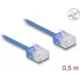 Cabo de rede DeLOCK RJ45 Cat.6 0,5 m azul