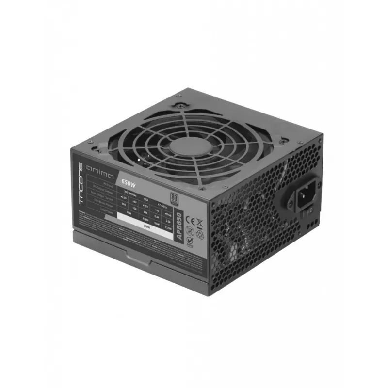 Fonte de alimentação TACENS ANIMA APB650 80+ Bronze 650W ATX, linha única +12V, cabos modulares