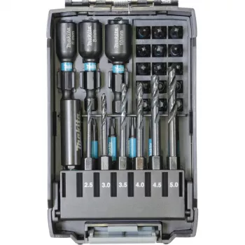 Conjunto de brocas Makita E-22866 — 31 peças, vários tamanhos para madeira, metal, alvenaria