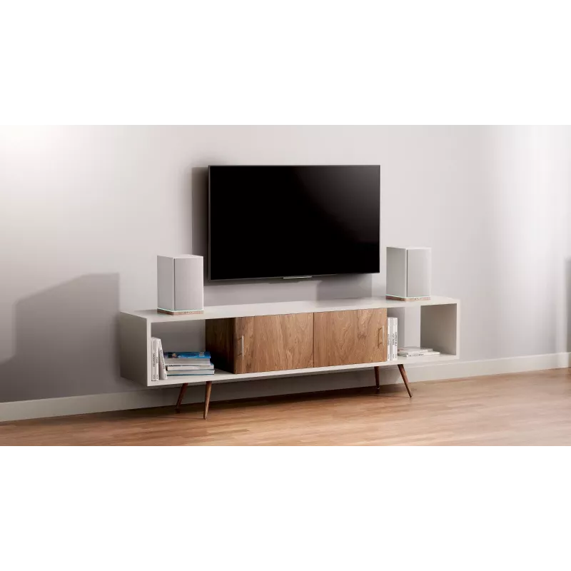 Blaupunkt BS60WH LED colunas de estante, Bluetooth, HDMI ARC, brancas