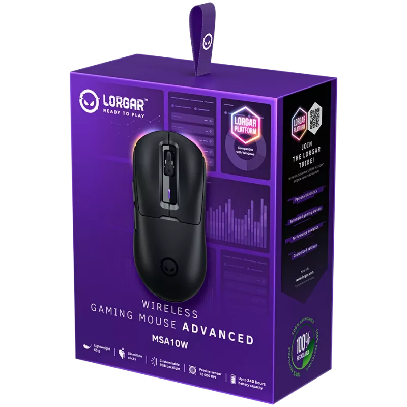 Rato gaming LORGAR MSA10W Wireless