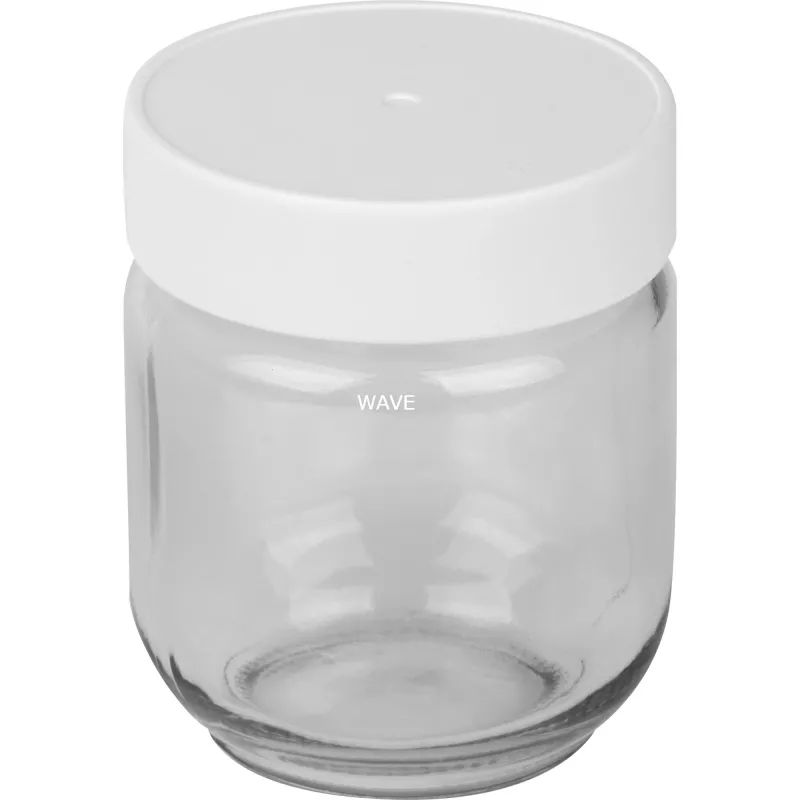 Conjunto de frascos de substituição para iogurteira JG 8, vidro transparente/branco, 8 peças