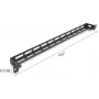 Conjunto de montagem DELOCK 67461 painel metálico em L preto — rack, 19 polegadas 0,5HE, 50 mm com fixação para abraçadeiras