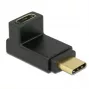 Adaptador de cabo DeLOCK 65914 ficha USB Type-C para conector fêmea preto