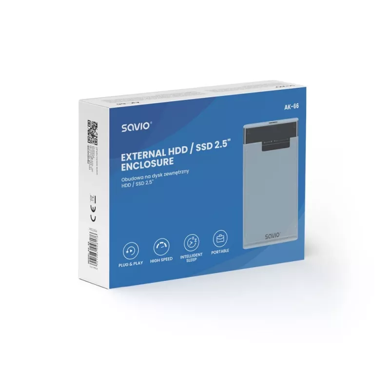 Caixa para HDD/SSD Savio AK-66