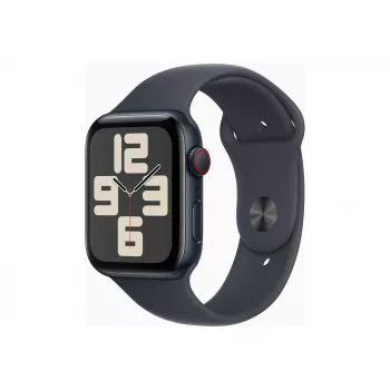 Watch SE GPS + Cellular 44 mm caixa de alumínio Midnight com pulseira desportiva Midnight – M/L