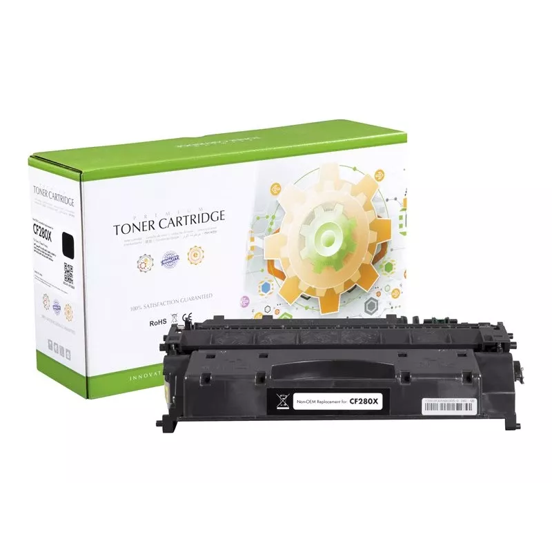 Cartucho de toner STATIC compatível com HP CF280X preto alta capacidade compatível 6.900 páginas