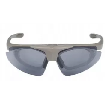 Óculos de tiro WOSPORT 6055T com 3 lentes substituíveis e fita ajustável