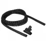 Tubo espiral com ferramenta de enfiar, 2,5 metros x 15 mm, tubo para cabos preto