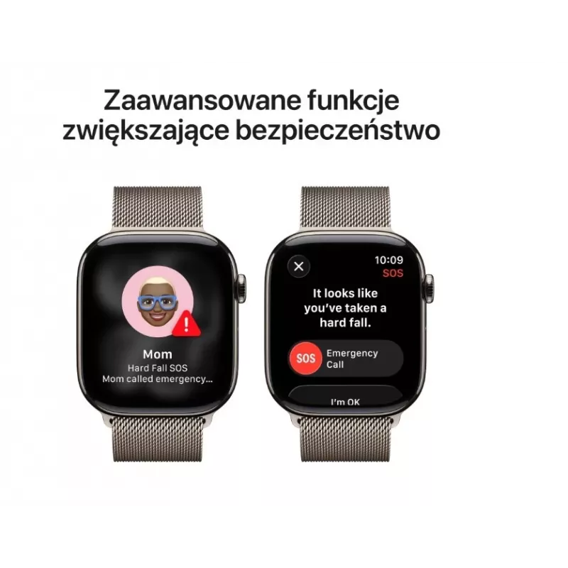 Apple Watch Series 11 GPS + Cellular 42mm caixa de titânio Natural com bracelete Milanese Loop Natural