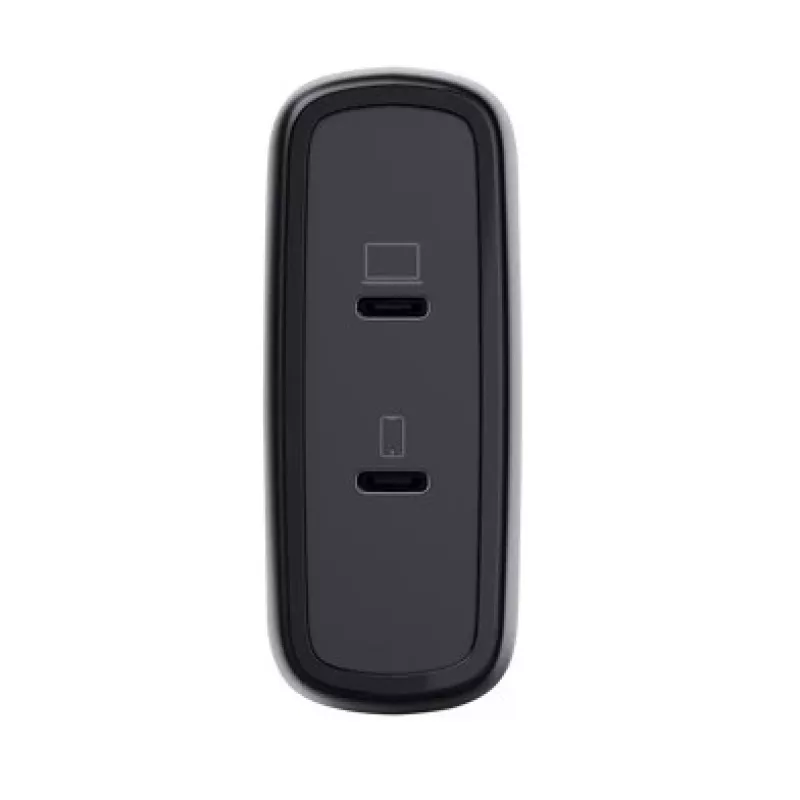 Carregador TRUST Maxo 100W 2 portas USB-C GaN — 100 W, 2× USB-C, máx. 20 V, cabo de 2 m, preto