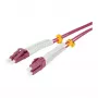 Synergy 21 cabo patch de fibra ótica 2 fibras 1,0 m LC-LC 50/125 µm OM4 AD 2 mm bainha flexível de proteção contra dobras - fibra multimodo - 1 m