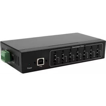Hub USB Exsys EX-11217HMVS – Hub metálico de 7 portas com proteção ESD de 15 kV