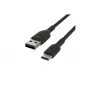 Cabo entrançado USB-C para USB-A 3 m preto
