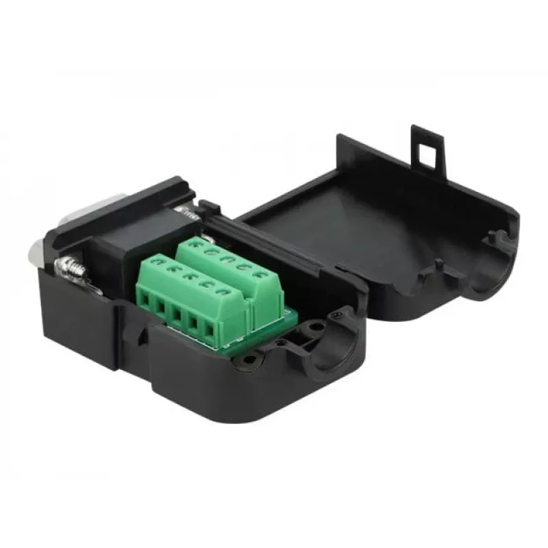 Conector de fios DeLOCK 66265 Sub-D 9 bloco de terminais de 10 polos preto