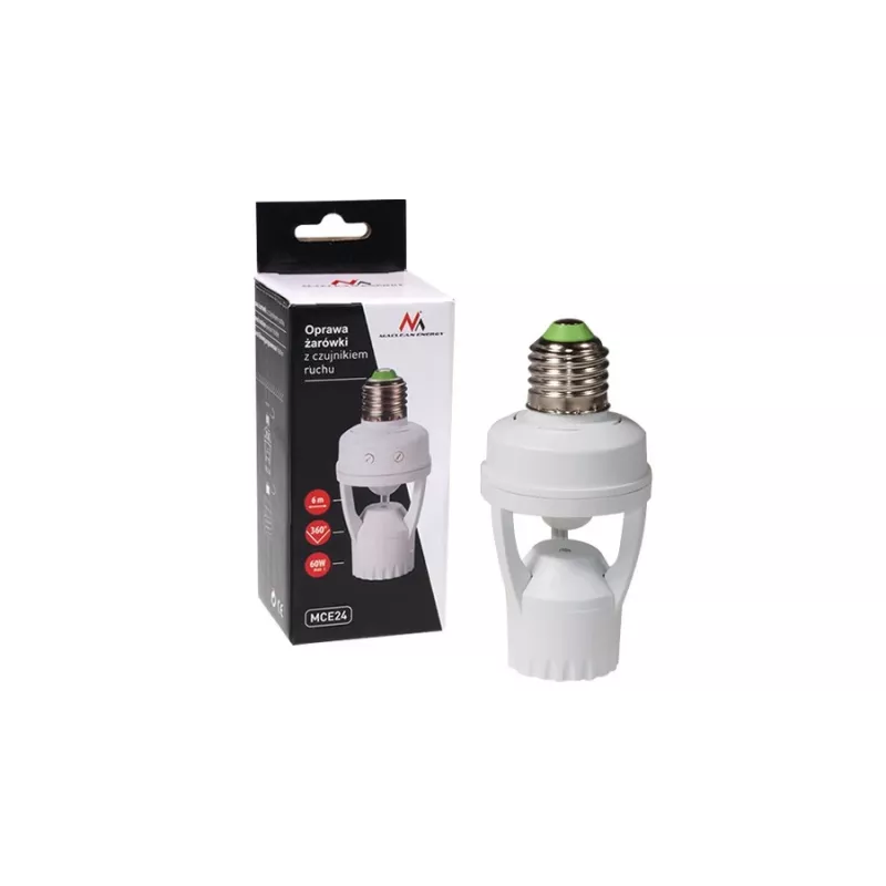 Casquilho com sensor de movimento PIR MACLEAN MCE24, modelo 35100