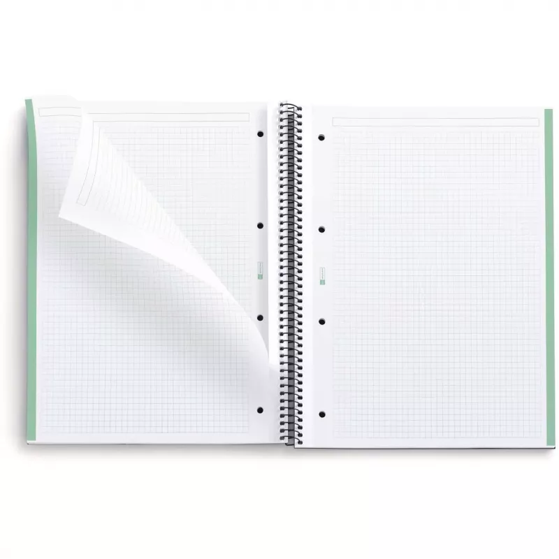 Caderno MAUL A609155 A4 80 folhas verde quadriculado