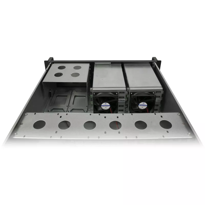 Caixa rackmount INTER-TECH IPC 4U-4508 preto — chassis 4U para servidor/PC, rackmount
