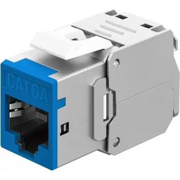 Módulos Keystone Goobay RJ45 CAT 6A, STP, finos, azul (77944)