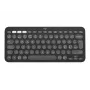 Logitech Pebble Keys 2 K380s – Teclado – sem fios – Bluetooth LE – QWERTY – Nórdico (Dinamarquês/Finlandês/Norueguês/Sueco) – Tonal Graphite (920-011879)