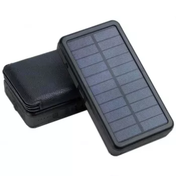 Powerbank portátil PowerNeed ES20000B 20000mAh — 2x USB 5V/2A, 9W, resistente à água, preto, 370 g