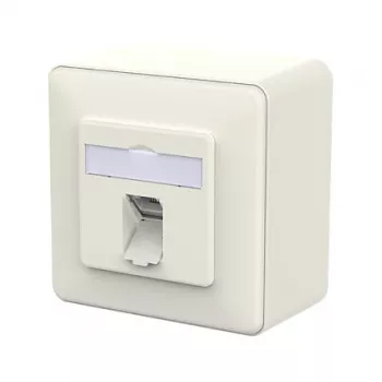 METZ CONNECT tomada de ligação E-DAT C6A LSA++ 1 porta AP branco puro