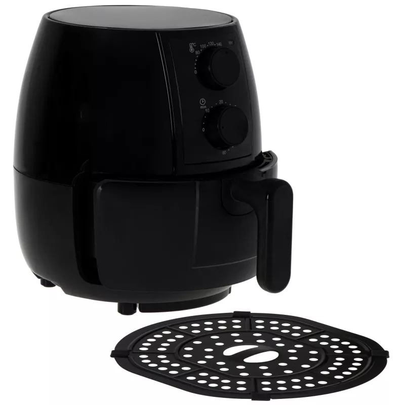 Fritadeira de ar quente Adler AD 6312 — 2,5 L, 1600 W, preta, 80–200 °C, temporizador de 60 minutos