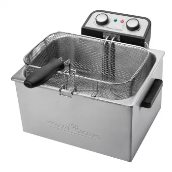 ProfiCook PC-FR 1038 fritadeira dupla de instalação livre 3000 W prateada