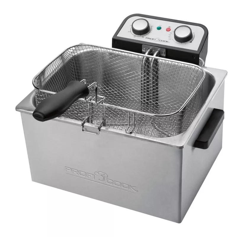 ProfiCook PC-FR 1038 fritadeira dupla de instalação livre 3000 W prateada