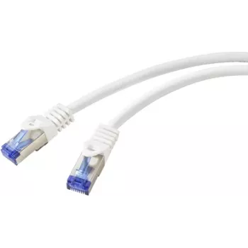 Cabo de rede RJ45 Renkforce RF-6830456, cabo patch CAT 6a S/FTP 5,00 m branco 1 unid. (RF-6830456)