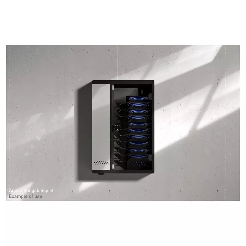 Good Connections armário de carregamento de parede para 11 dispositivos, USB-C, porta 30W