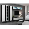 Armário fechado Cama VIGO '180' 180/40/30 branco/preto brilhante