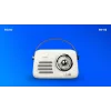 Rádio portátil SAVIO RS-02 — sintonizador FM analógico, Bluetooth 5.3, alimentação USB, 3 W, branco