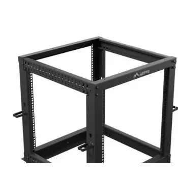 Caixa rack LANBERG Open Rack OR01-6112-B 12U 600x600 ajustável preto