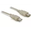 Cabo de extensão USB 2.0 DeLOCK 82240 3 m cinzento