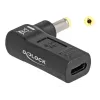 Adaptador DeLOCK USB Type-C fêmea para HP 4,8 x 1,7 mm macho 90° angular