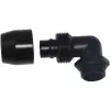 Racor roscado Alphacool HF TPV metal - 90° rotativo 12,7/7,6 mm - preto (17455)