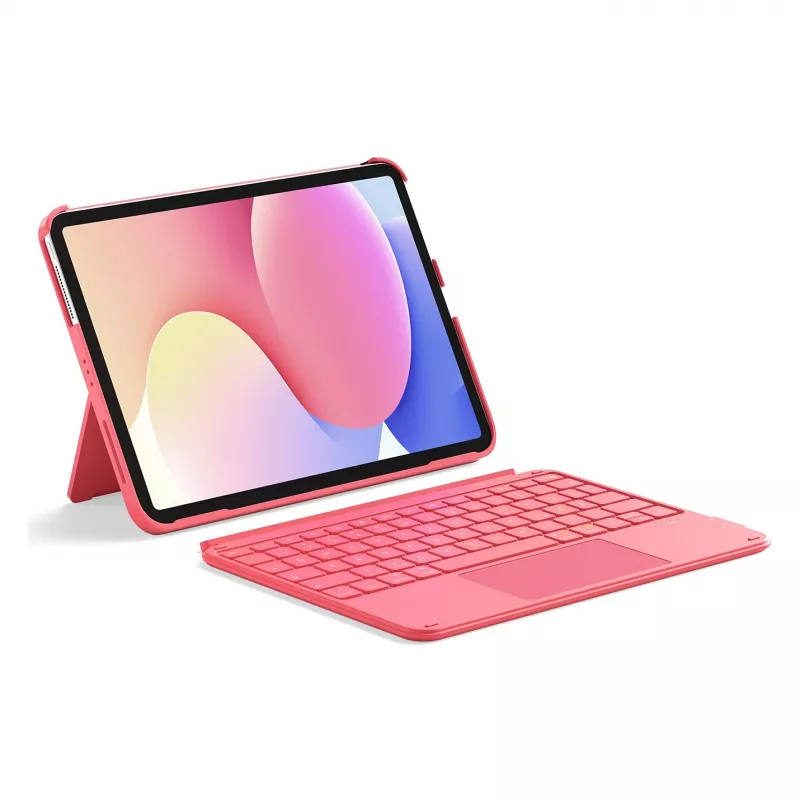 Capa com teclado e touchpad Inateck KB04122 para iPad 11 polegadas/Air, QWERTZ, vermelho