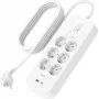 Proteção contra sobretensões Belkin SRB002VF2M-V2 — 6 tomadas, cabo de 2 m, portas USB-C e USB-A
