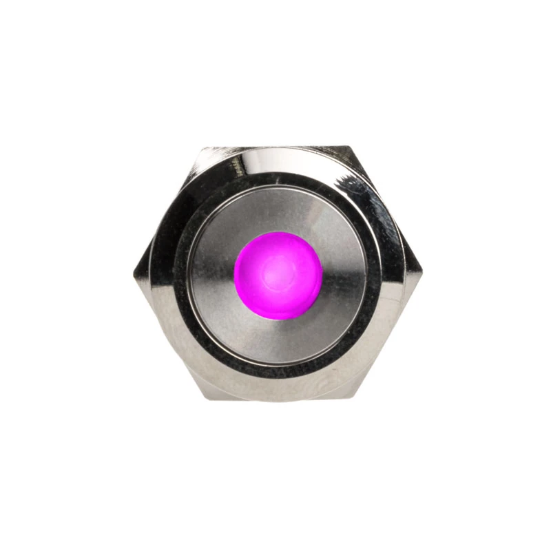 Botão de pressão antivandálico DimasTech 19 mm Silverline Dot RGB PD210