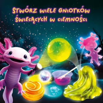 Conjunto Slumi Science - bola anti-stress luminosa em