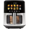 Fritadeira de ar quente ProfiCook PC-FR 1286 H — 6,5 l, 1700 W, frente em aço inoxidável, preto