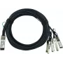 Cabo InfiniBand BlueOptics CAB-Q-S-3M-BL QSFP 4xSFP+ preto (CAB-Q-S-3M-BL)