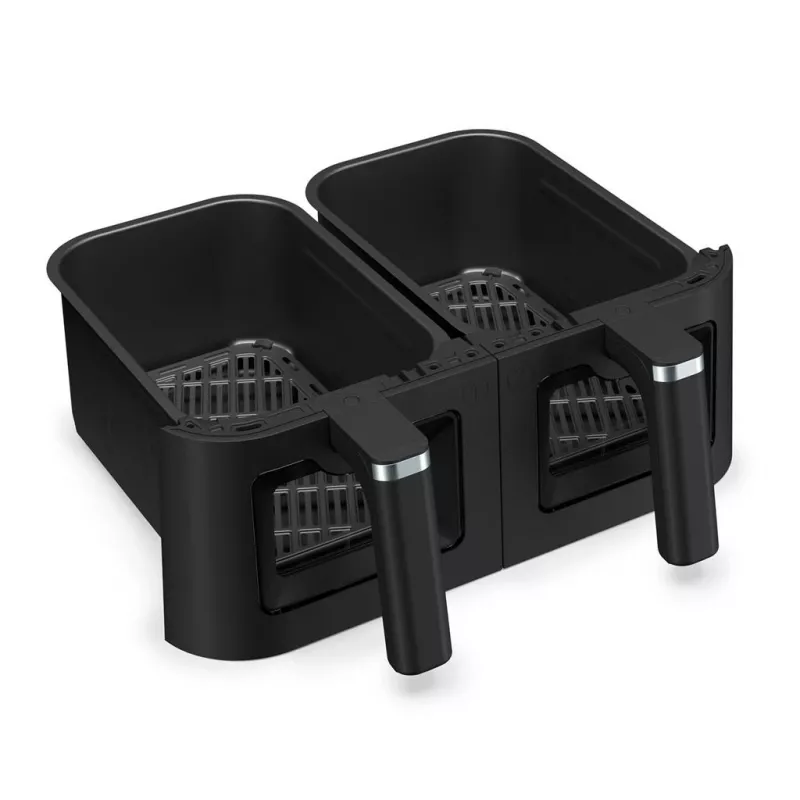 Fritadeira de ar quente Tristar FR-9075 dupla 9 L, 2500 W, controlo tátil, LCD, preto, 60 °C mín.