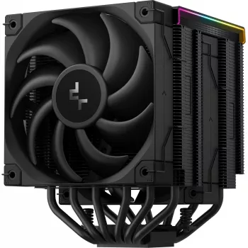 Arrefecedor de CPU DeepCool AK620 Digital PRO — ventoinha de 120 mm, 1750 rpm, 25 dB, 12 V, compatível com LGA1700/AM5, preto