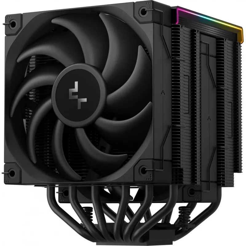Arrefecedor de CPU DeepCool AK620 Digital PRO — ventoinha de 120 mm, 1750 rpm, 25 dB, 12 V, compatível com LGA1700/AM5, preto