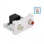 Módulo DeLOCK Easy 45 2 x conector fêmea RCA para conector fêmea RJ45 22,5 x 45 mm