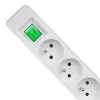 Extensão de energia Qoltec 50290 1,8 m 5 tomadas AC Interior Branco